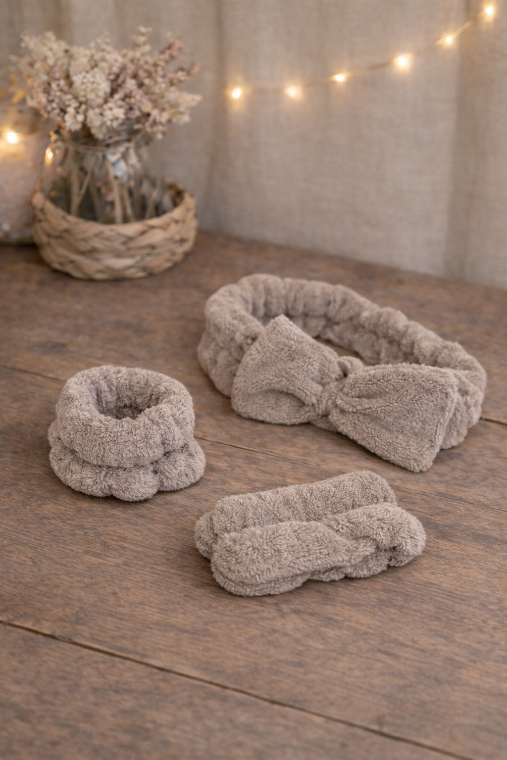 Bandeau & Bracelets Éponge – Ensemble Pratique pour Soins et Maquillage