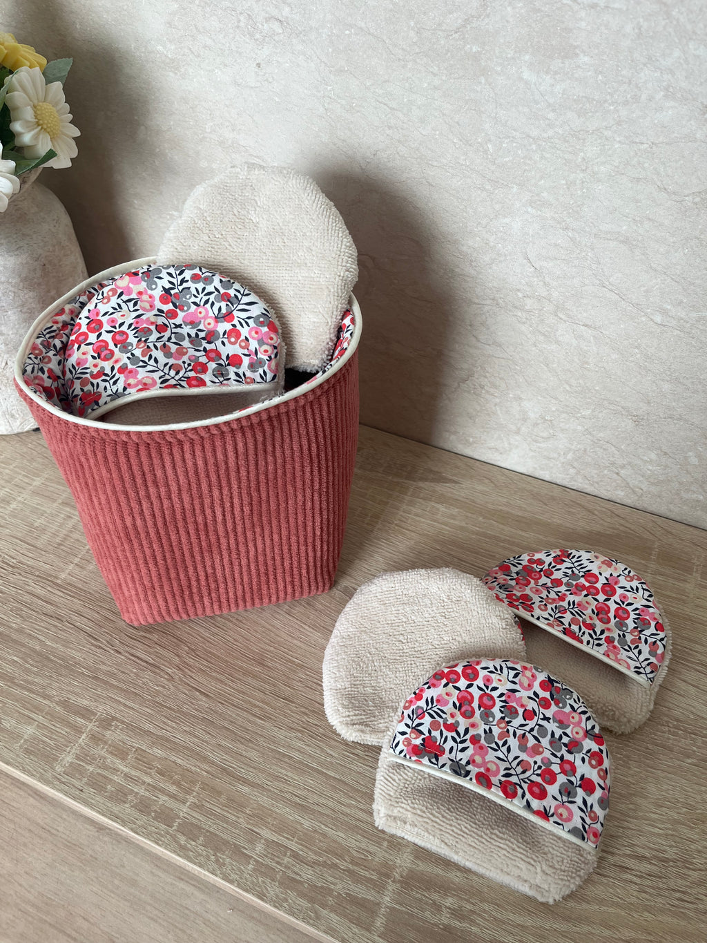 Jaipur - Coton démaquillant réversible