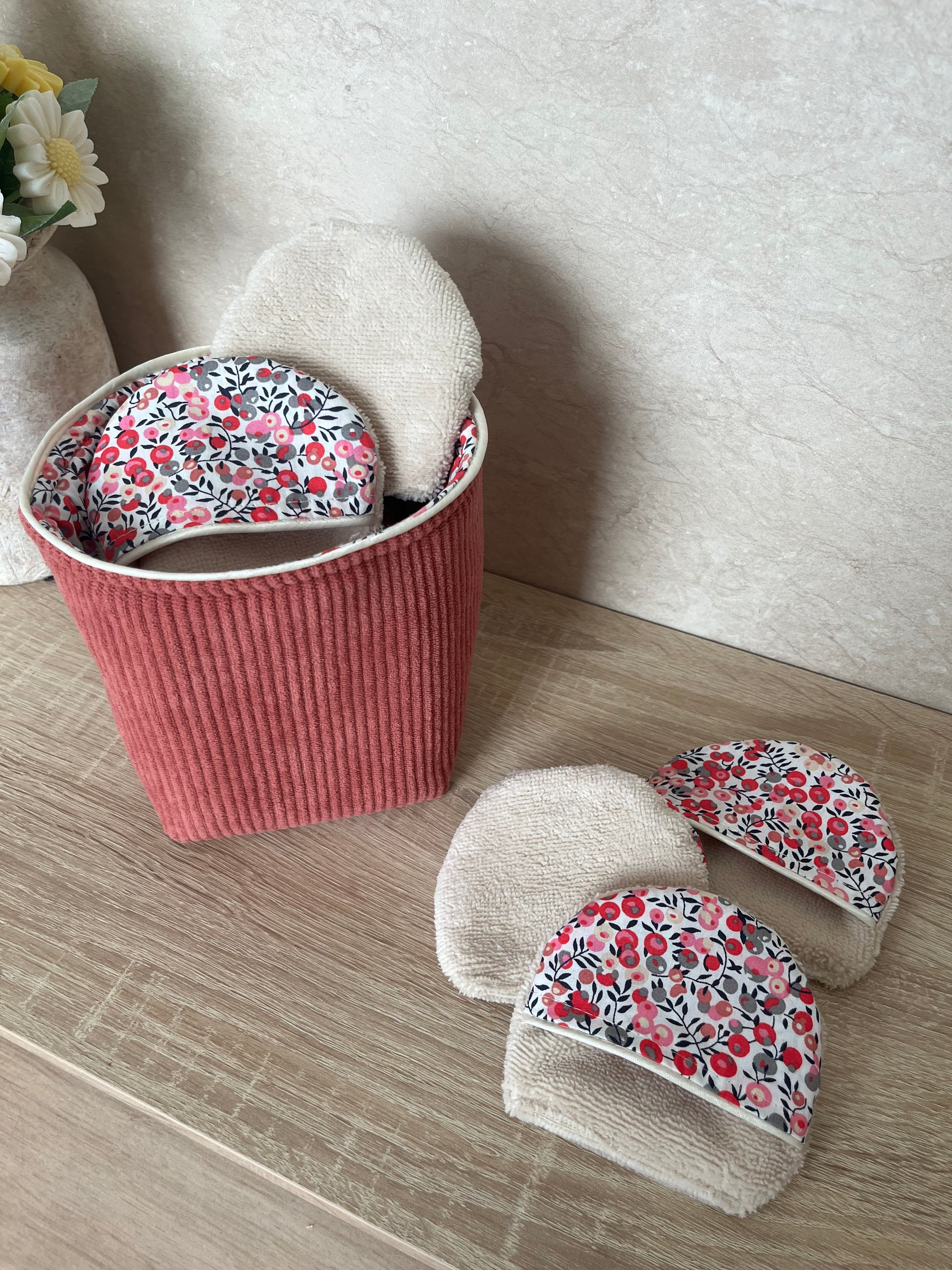 Jaipur - Coton démaquillant réversible