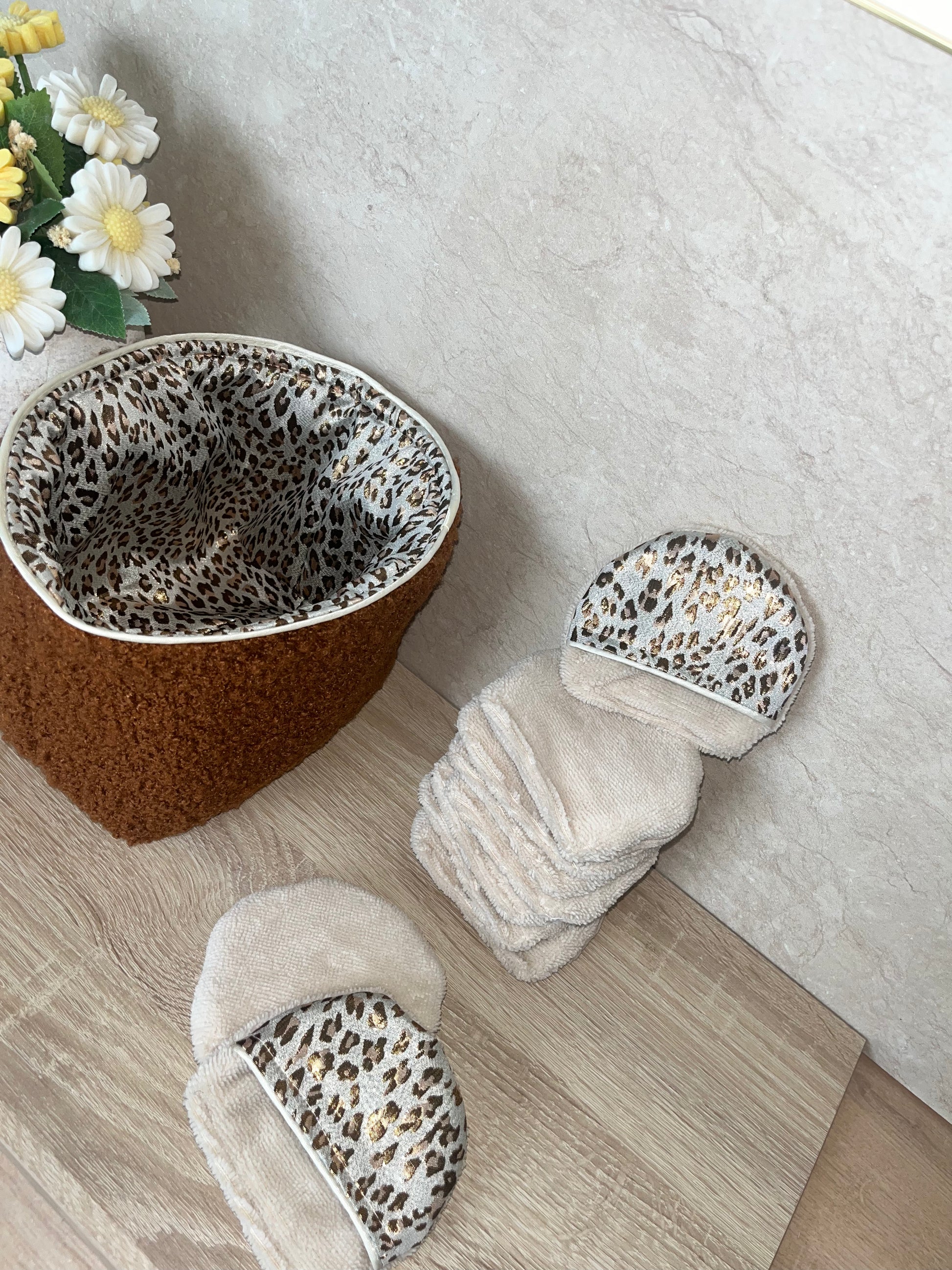 Léo - Coton démaquillant réversible