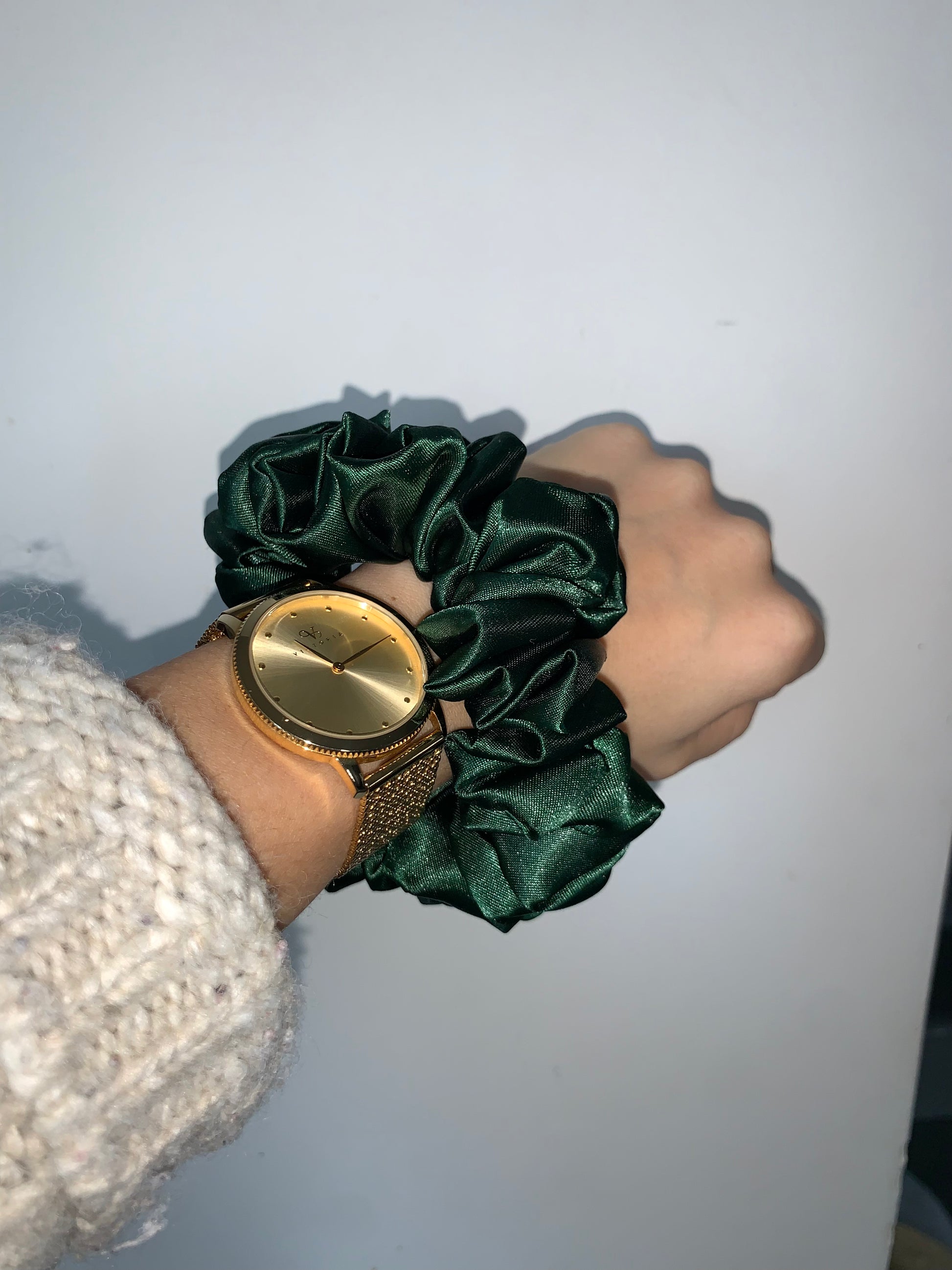 Émeraude - Chouchou satinée