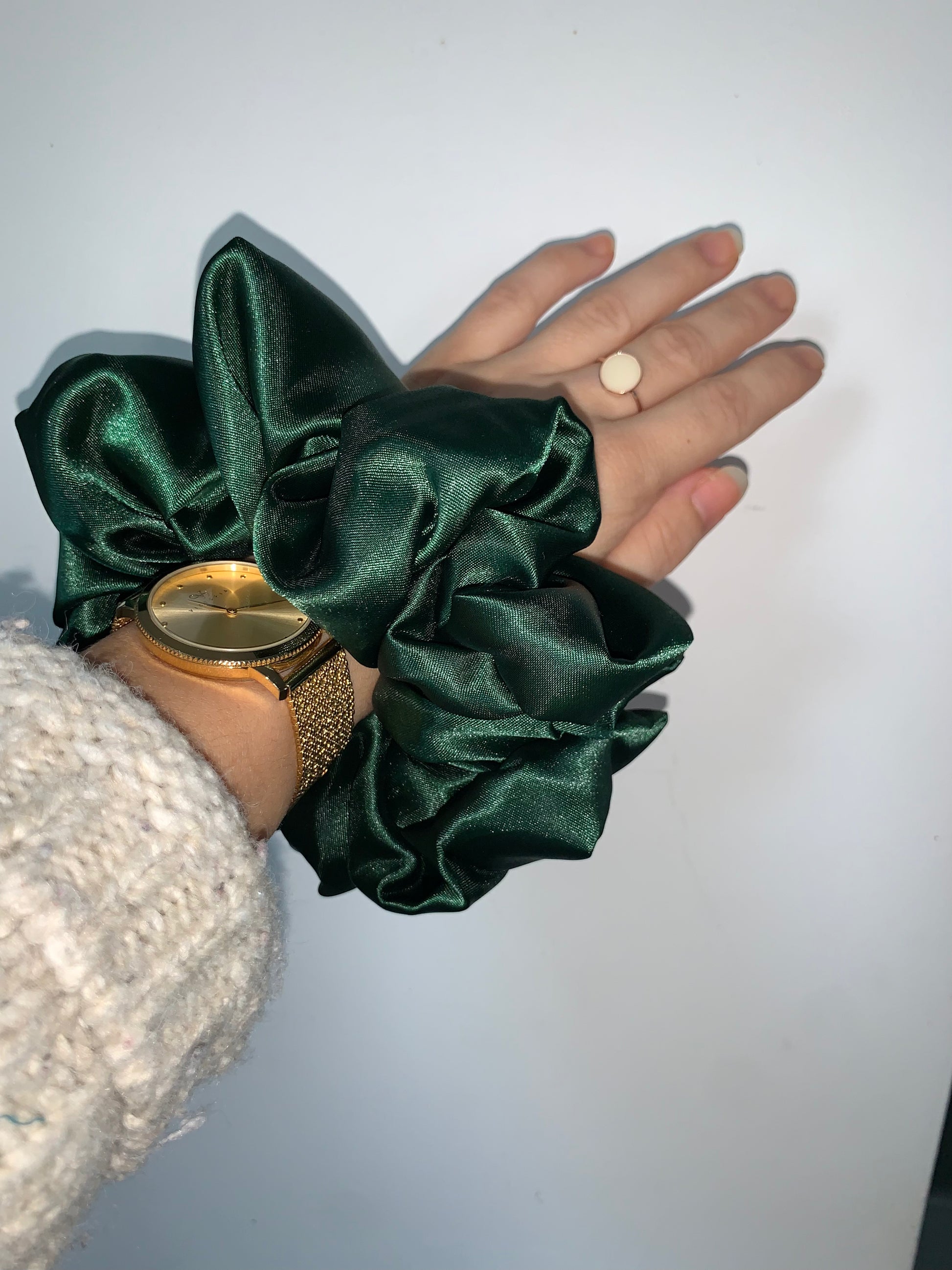 Émeraude - Chouchou satinée