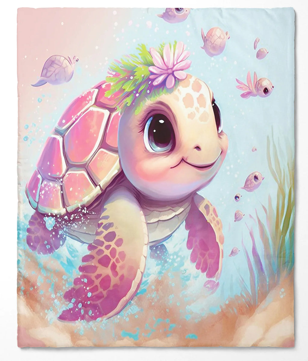 Tortue des lagons - Couverture motif XXL